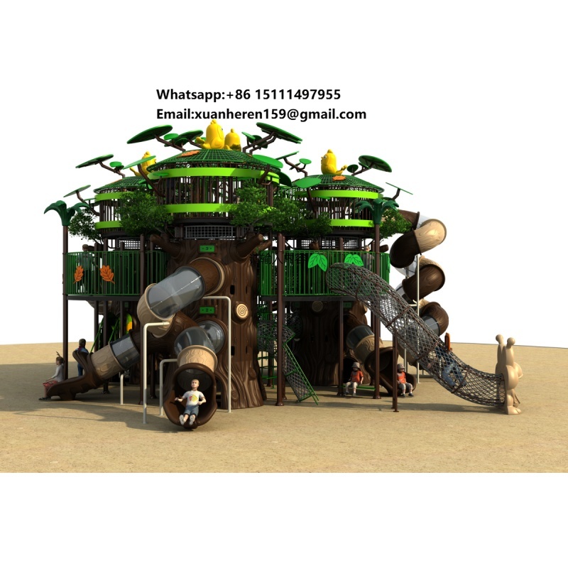Kids Outdoor Adventure Park - معدات ملعب خارجي تجاري للأطفال في