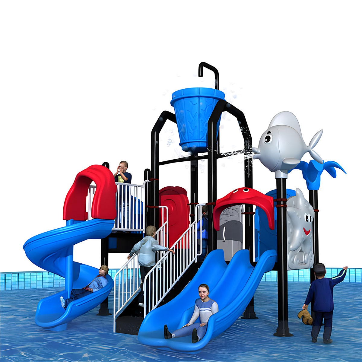 Kids Outdoor Adventure Park - مغامرة مائية تجارية للأطفال، ملعب مائي