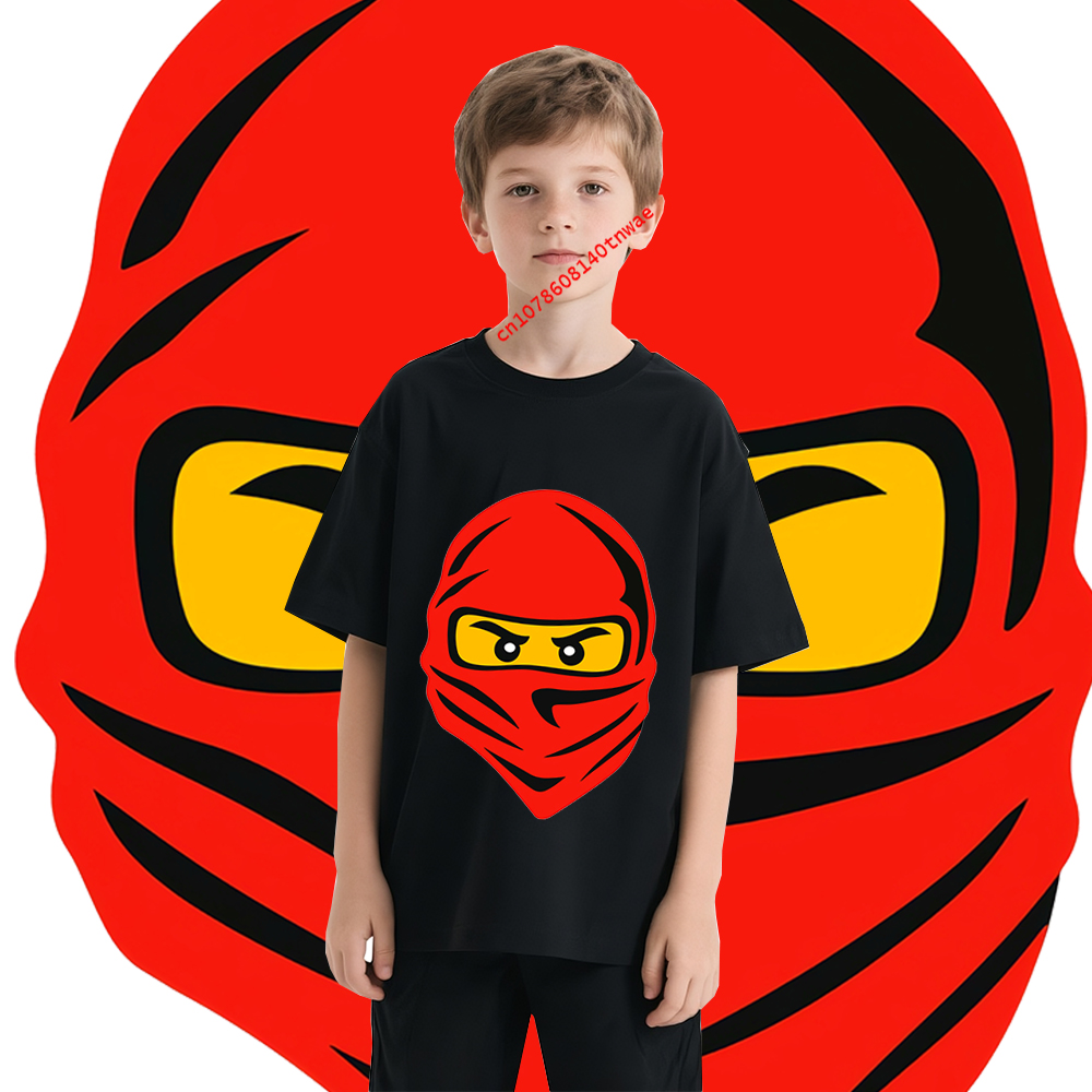 Kids Outdoor Ninja Warrior Course - تي شيرت Red Ninja Eyes Anime