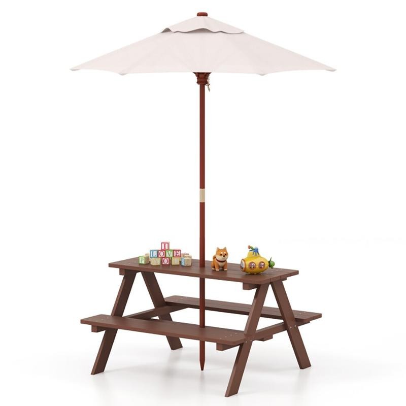 Kids Outdoor Picnic Table - طاولة نزهة خارجية للأطفال مع مقاعد