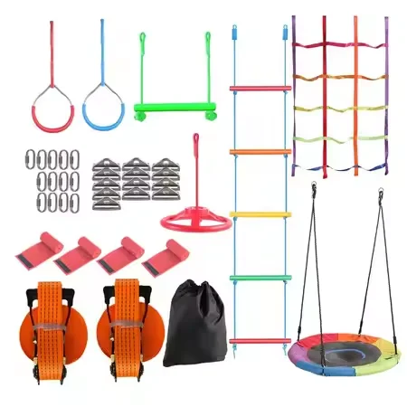 Kids Outdoor Monkey Bar Set - مجموعة أدوات تدريب الأطفال المتنقلة للمسار