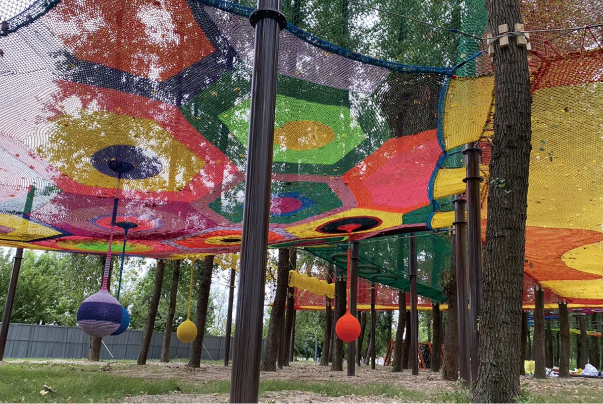 ملعب مغامرات ملون مخصص مع حبال - مراجعة Kids Outdoor Adventure Park وسعره