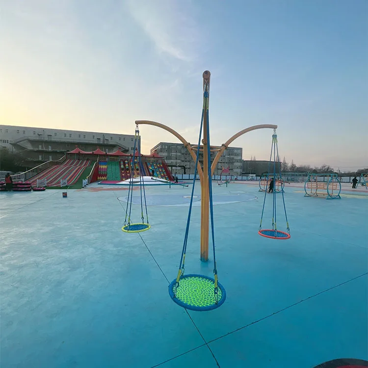 كرسي معلق وأرجوحة وزحليقة للأط - مراجعة Kids Outdoor Adventure Park وسعره