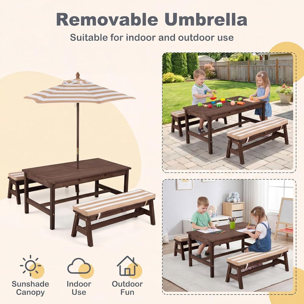 طاولة نزهة للأطفال، سطح طاولة  - مراجعة Kids Outdoor Picnic Table وسعره