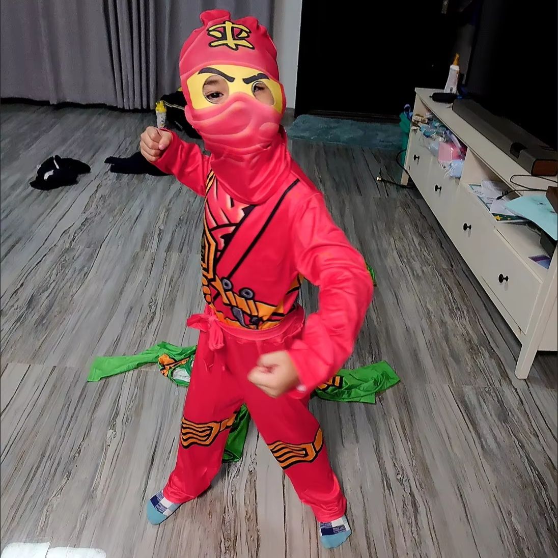 زي نينجا للأطفال، بدلة سوبر هي - مراجعة Kids Outdoor Ninja Warrior Course وسعره