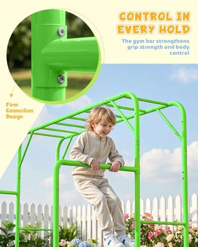 مجموعة ألعاب مونكي بار خارجية  - مراجعة Kids Outdoor Monkey Bar Set وسعره