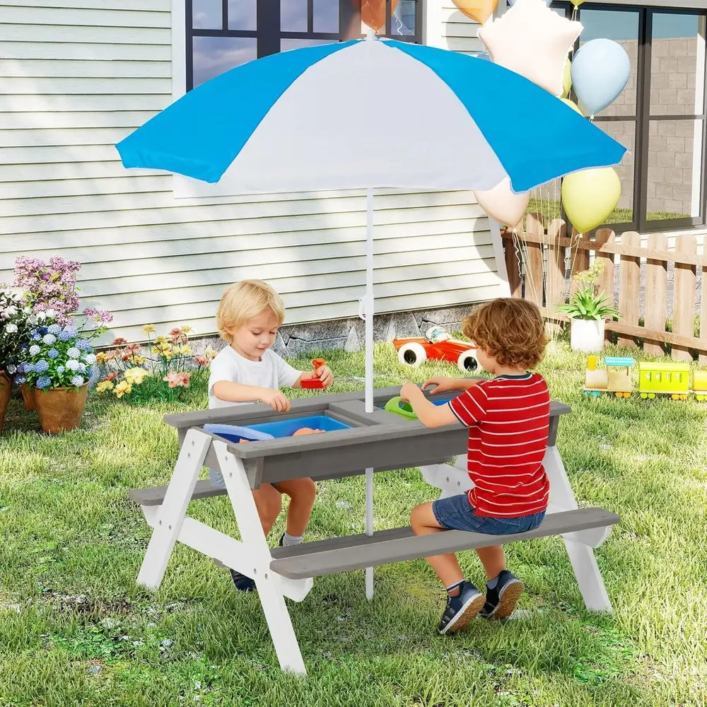 طاولة نزهة خشبية قابلة للتحويل - مراجعة Kids Outdoor Picnic Table وسعره