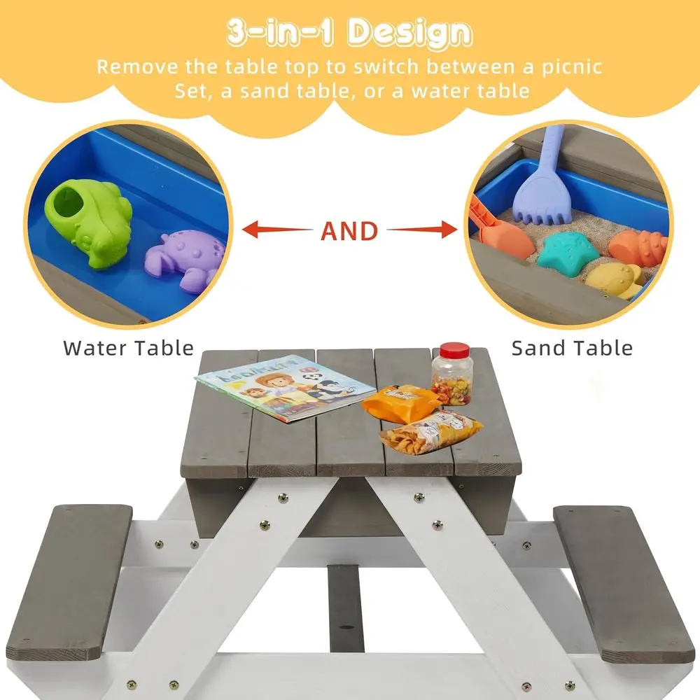 طاولة نزهة خشبية قابلة للتحويل - مراجعة Kids Outdoor Picnic Table وسعره