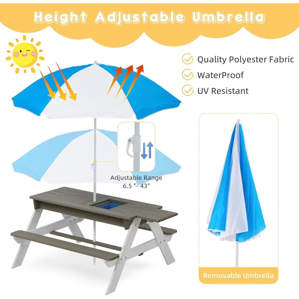 طاولة نزهة خشبية قابلة للتحويل - مراجعة Kids Outdoor Picnic Table وسعره