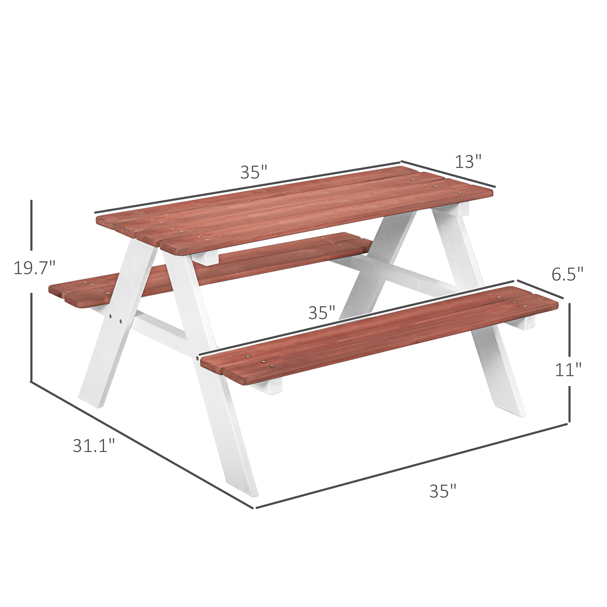 طقم طاولة نزهة للأطفال، طاولة  - مراجعة Kids Outdoor Picnic Table وسعره