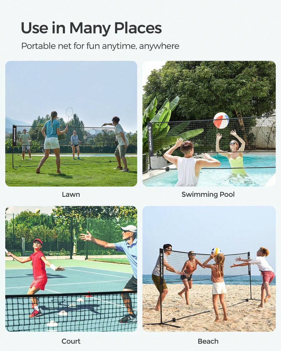 شبكة تنس الريشة، شبكة كرة الطا - مراجعة Kids Outdoor Volleyball Net وسعره