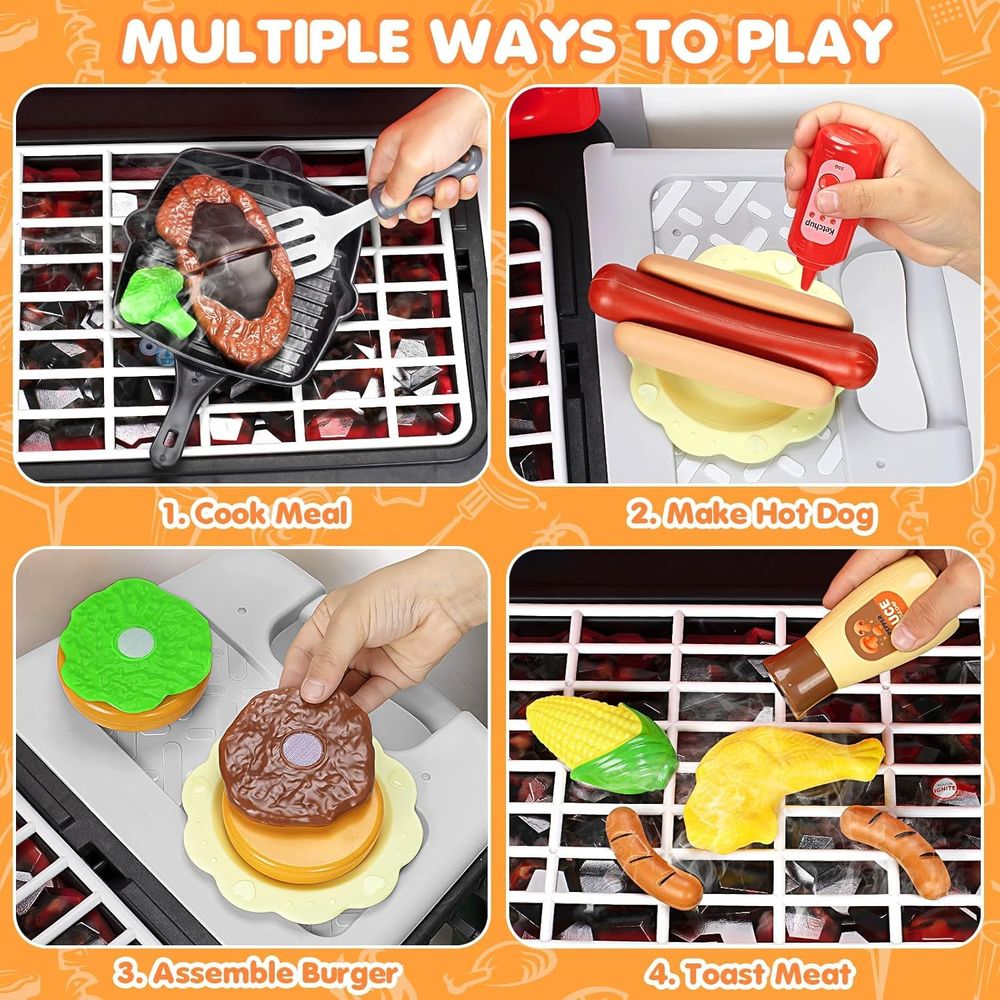 ألعاب مطبخ للأطفال، مجموعة شوا - مراجعة Kids Outdoor Bbq وسعره
