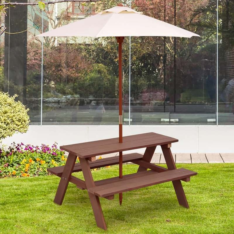 طاولة نزهة خارجية للأطفال مع م - مراجعة Kids Outdoor Picnic Table وسعره