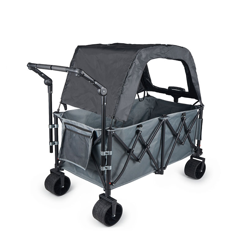 عربة تخييم قابلة للطي مع مظلة، - مراجعة Kids Outdoor Wagon وسعره